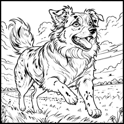 DOG BREEDS - Print-ready PDF Coloring Book with 77 High-Quality images of Cute Dogs