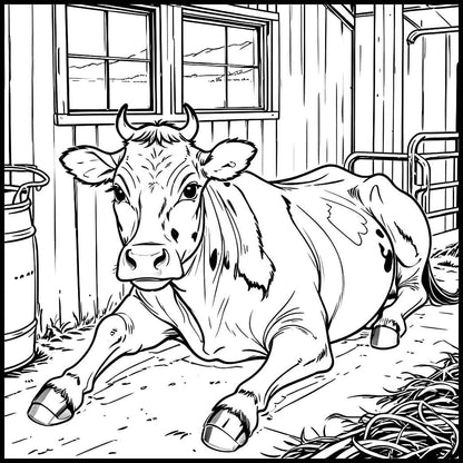 FARM ANIMALS - Print-ready PDF Coloring Book with 91 High-Quality images of Cute Farm Animals