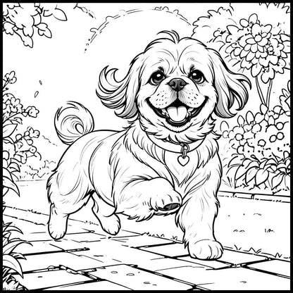 DOG BREEDS - Print-ready PDF Coloring Book with 77 High-Quality images of Cute Dogs