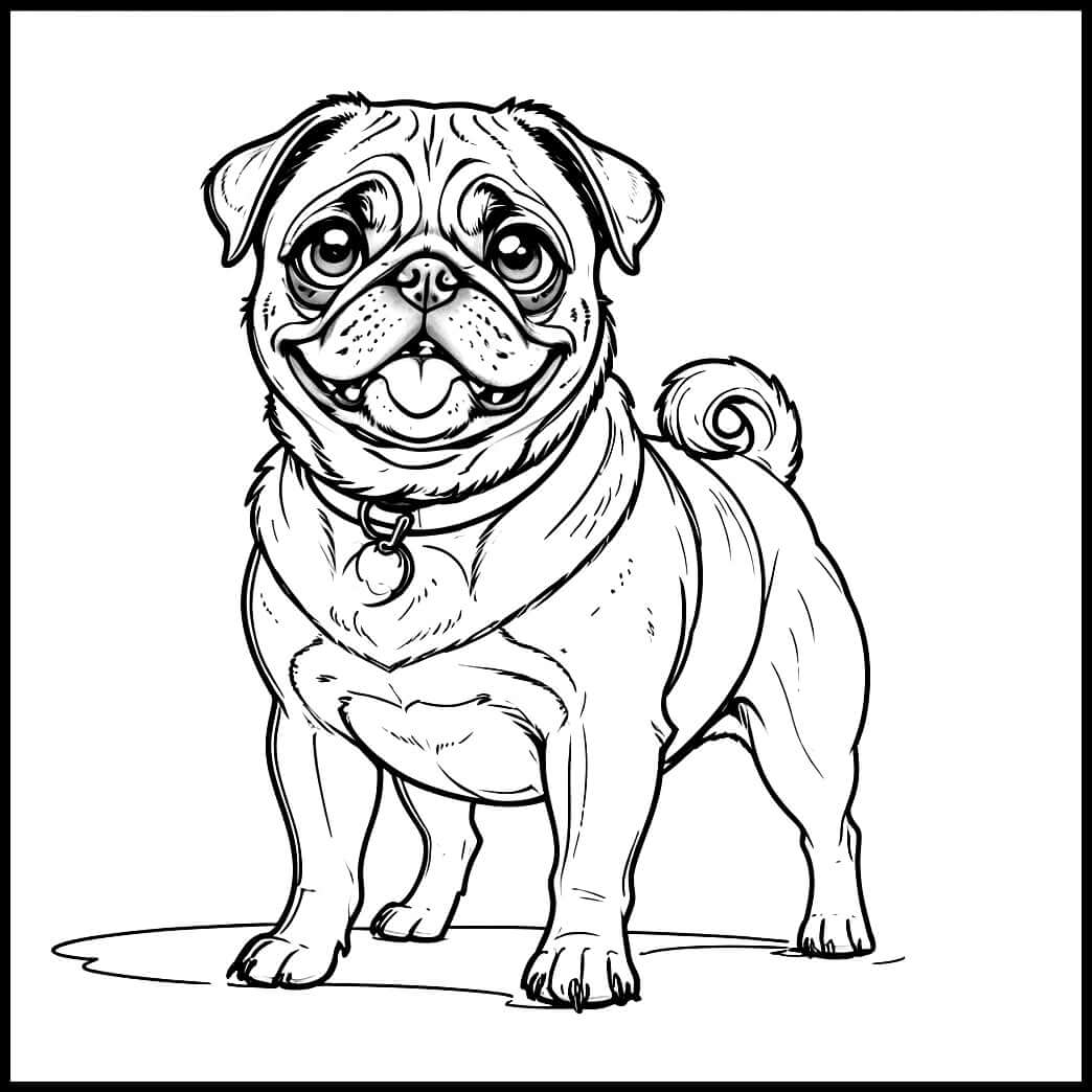 DOG BREEDS - Print-ready PDF Coloring Book with 77 High-Quality images of Cute Dogs