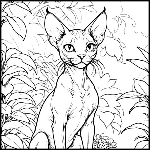 CAT BREEDS - Print-ready PDF Coloring Book with 75 High-Quality images of Cute Cats